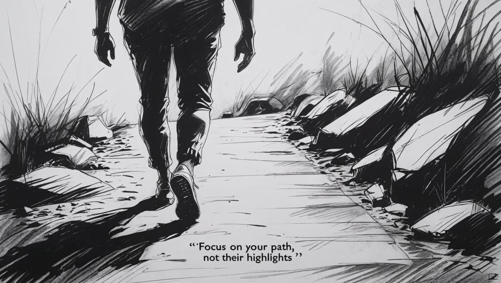 Focus on your path not their highlights Visualize this text