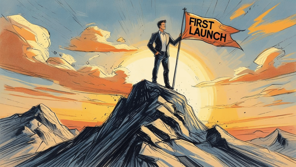 Illustration prompt A symbolic representation of the inner critic as a shadowy figure whispering into an entrepreneurs ear while they work at a laptop showing emotional conflict